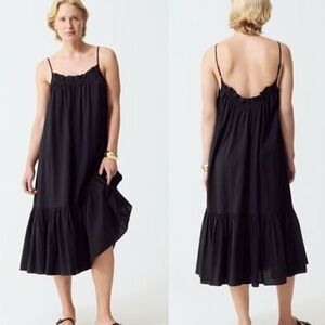 J. Crew Ruffle Beach Dress in Navy size Small/Medium NWOT